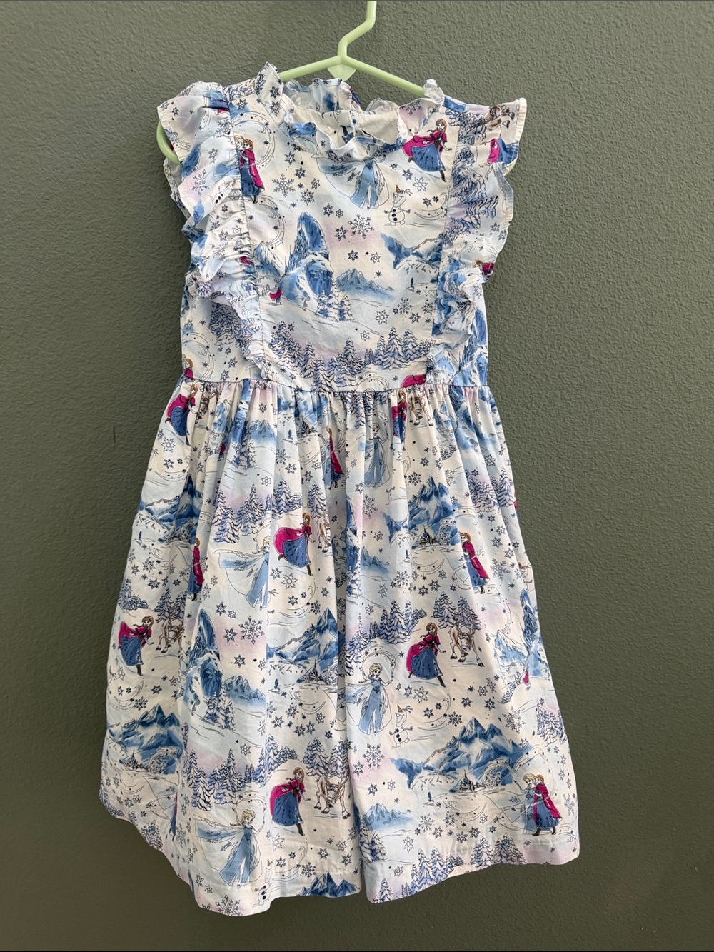 Janie and Jack x Disney Frozen Elsa Blue Toile Dress Sz 5T